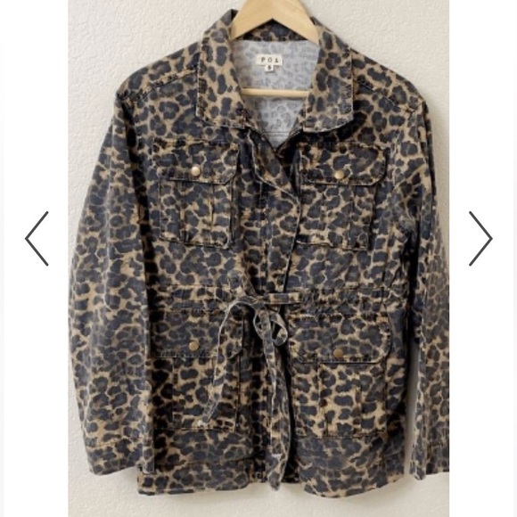 BNWOT  POL Leopard Print Utility Jacket - Picture 10 of 10